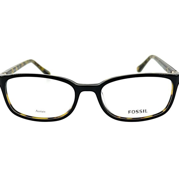 Fossil Fos 7114 Womens Plastic Eyeglass Frame 0807 Black 52-17